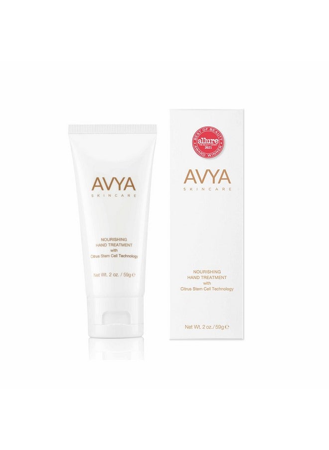 AVYA Hydrating Hand Lotion for Dry Skin - Nourishing Hand Healing Treatment for Dry and Ashy Skin/Hyaluronic Acid and Citrus Stem Cell Technology/Advanced Ayurvedic Skincare (2oz)