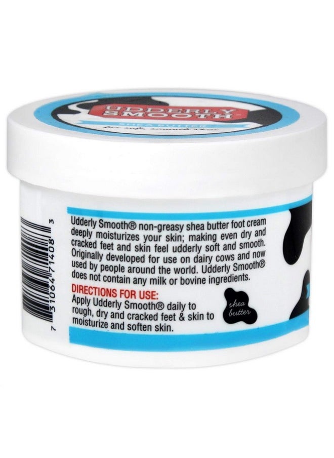 UDDERLY SMOOTH Foot Cream with Shea Butter, Lightly Scented, 8 Ounce Jar