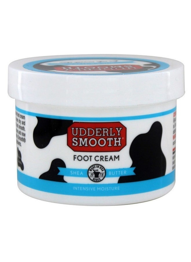 UDDERLY SMOOTH Foot Cream with Shea Butter, Lightly Scented, 8 Ounce Jar