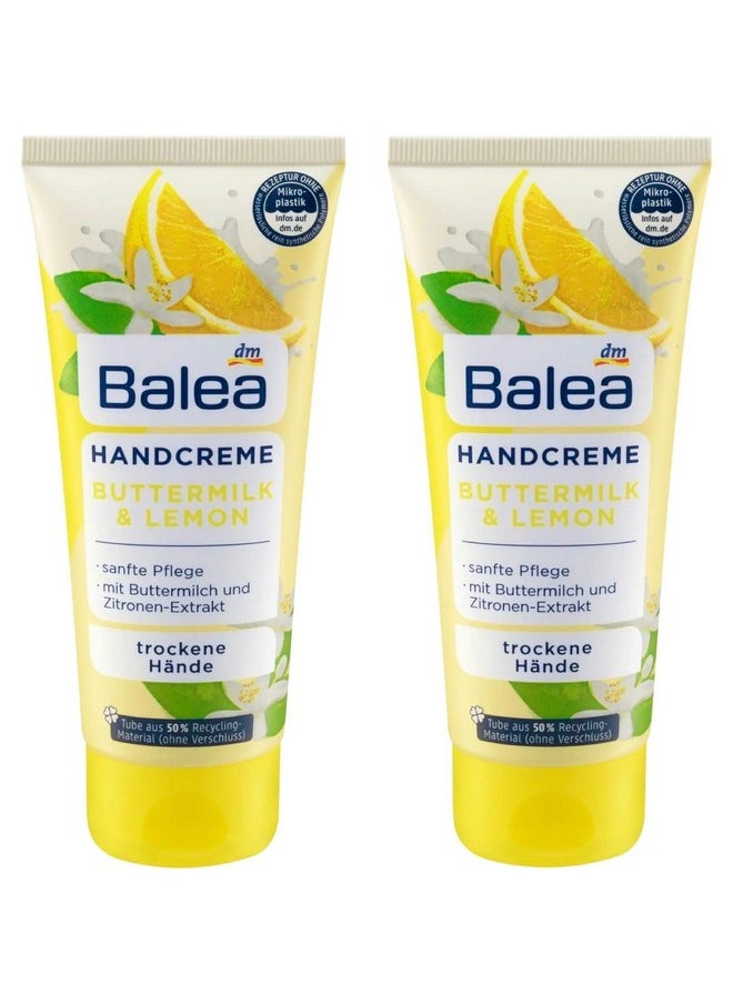 Hand Cream Buttermilk & Lemon with Panthenol and Olive Oil 2 x 100 ml, Germany.