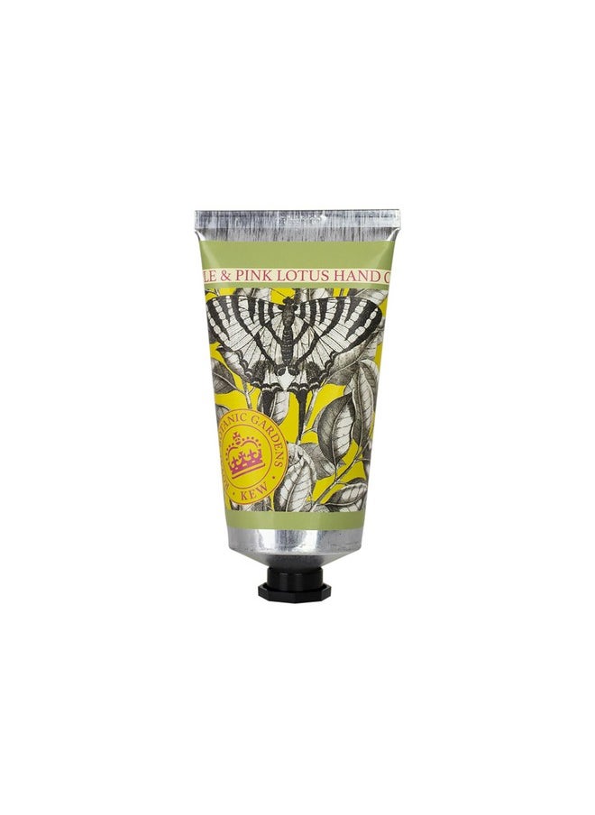 The English Soap Company Royal Botanical Gardens Kew Hand Cream, Luxury Pineapple Hand Cream, Moisturising Hand Cream for Men and Women, Pineapple and Pink Lotus Scent 75ml