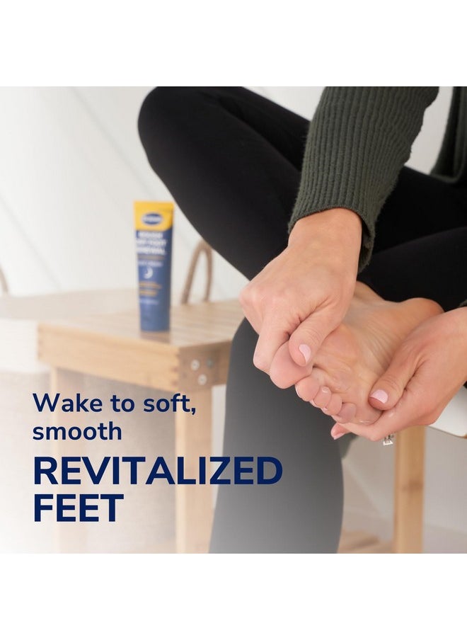 Dr. Scholl's Rough, Dry Foot Renewal Ultra Overnight Treatment with Overnight Foot Cream 3oz with Aloe, Coconut Oil & Urea and Heel Sleeve Socks, Deeply Moisturize & Soften Feet, Dermatologist Tested