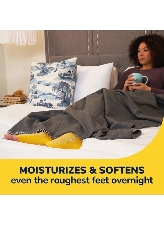 Dr. Scholl's Rough, Dry Foot Renewal Ultra Overnight Treatment with Overnight Foot Cream 3oz with Aloe, Coconut Oil & Urea and Heel Sleeve Socks, Deeply Moisturize & Soften Feet, Dermatologist Tested