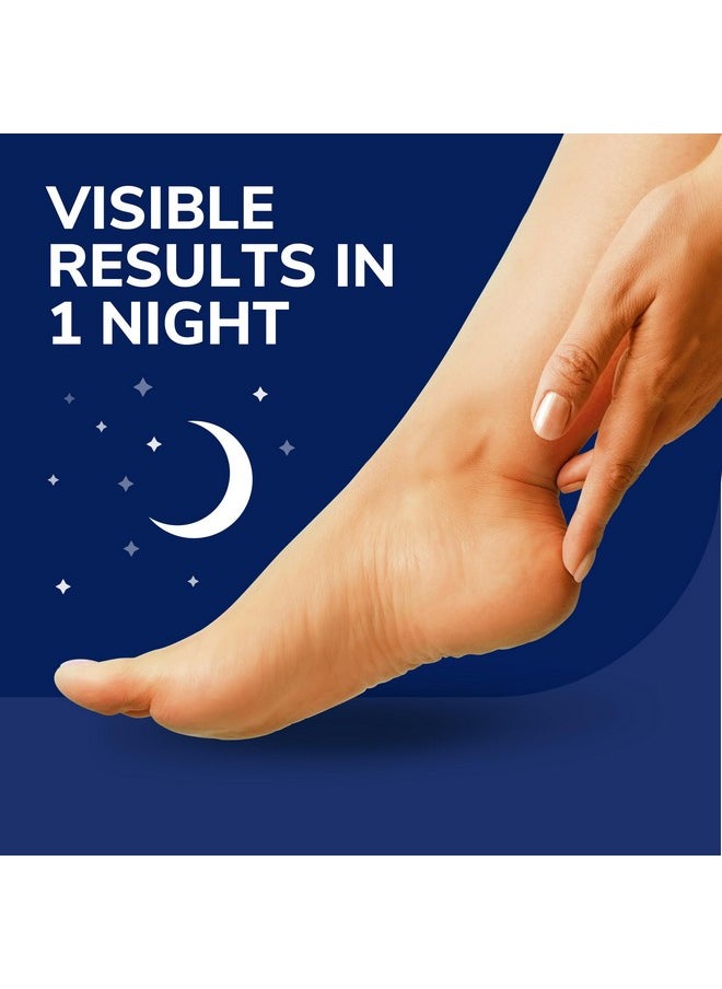 Dr. Scholl's Rough, Dry Foot Renewal Ultra Overnight Treatment with Overnight Foot Cream 3oz with Aloe, Coconut Oil & Urea and Heel Sleeve Socks, Deeply Moisturize & Soften Feet, Dermatologist Tested