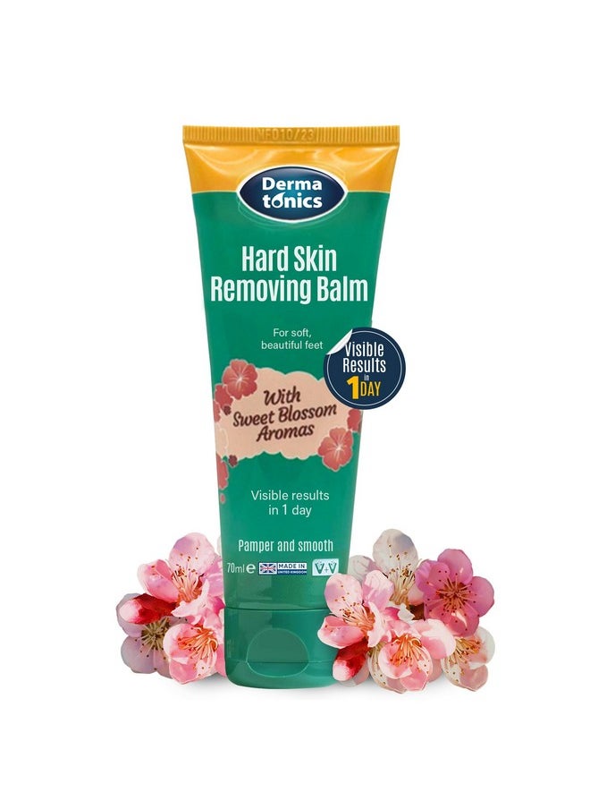 Dermatonics Hard Skin & Callus Removing Balm w/Sakura Blossom Aromas & 10% Urea - Skin Care for Feet, Hands & Elbows - Moisturizing & Repairing Formula for Dry & Cracked Skin - 2.37 fl oz Tube