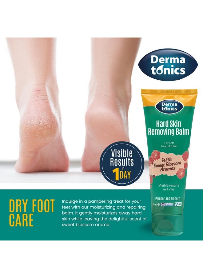 Dermatonics Hard Skin & Callus Removing Balm w/Sakura Blossom Aromas & 10% Urea - Skin Care for Feet, Hands & Elbows - Moisturizing & Repairing Formula for Dry & Cracked Skin - 2.37 fl oz Tube