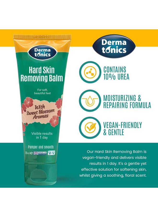Dermatonics Hard Skin & Callus Removing Balm w/Sakura Blossom Aromas & 10% Urea - Skin Care for Feet, Hands & Elbows - Moisturizing & Repairing Formula for Dry & Cracked Skin - 2.37 fl oz Tube