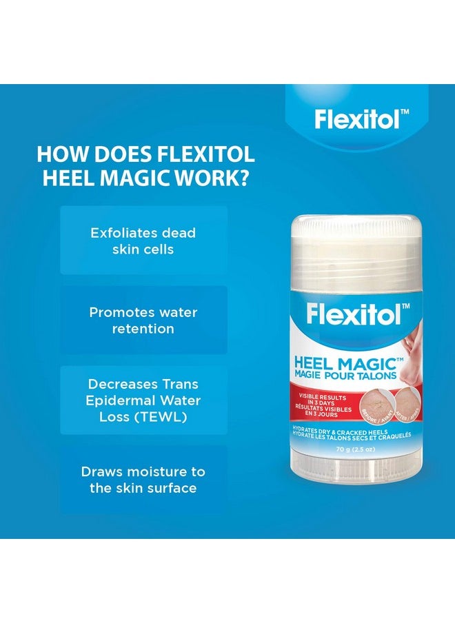 Flexitol Heel Magic For Dry Skin or Rough Heels with Shea Butter & Vitamin E, 2.5 Ounce