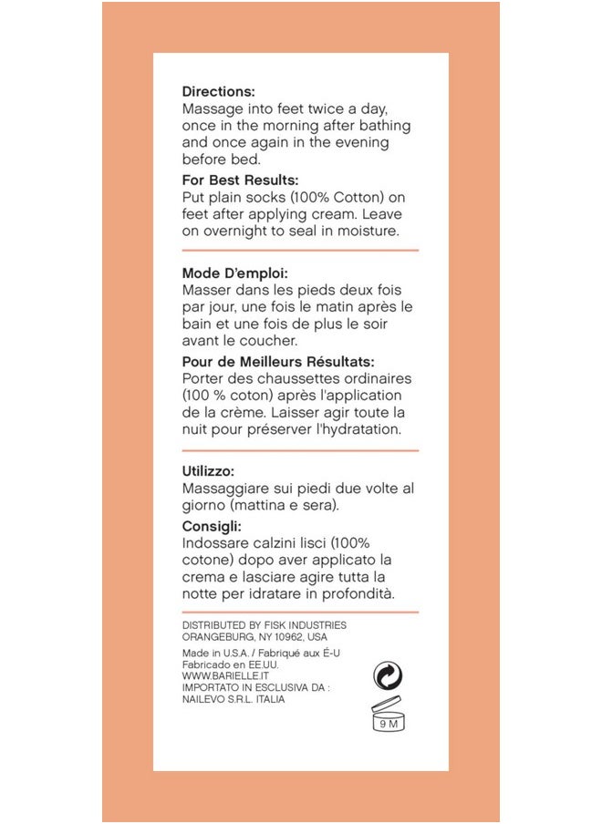 BARIELLE Total Foot Care Cream, Travel Size, 2.5-Ounces