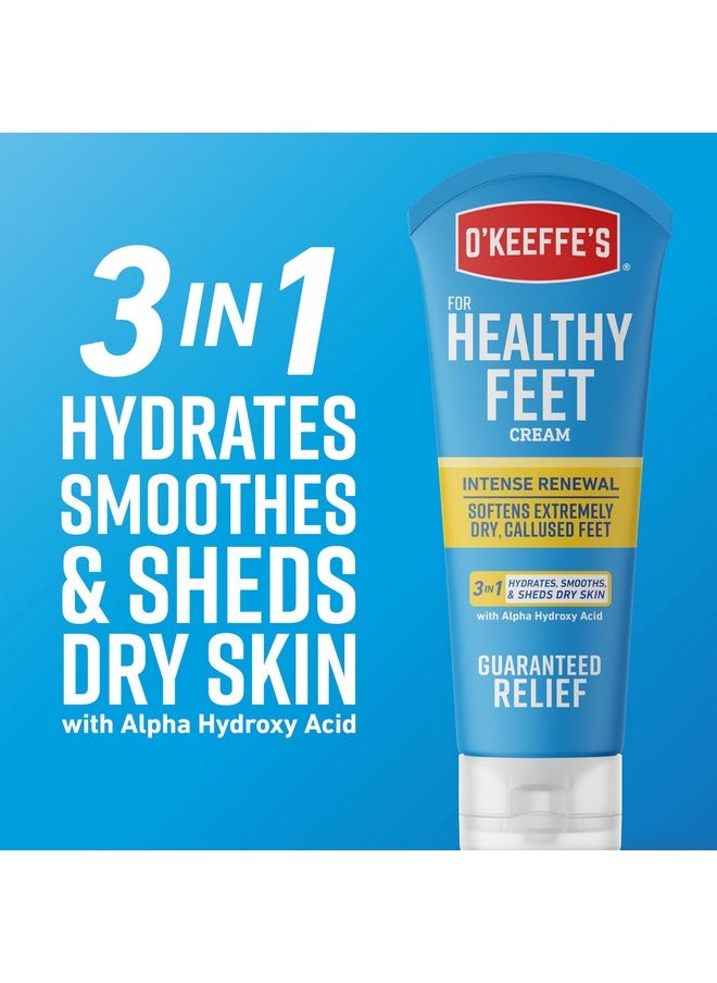 O'Keeffe's K0400008 Healthy Feet Exfoliating Foot Cream, 3 ounce Tube