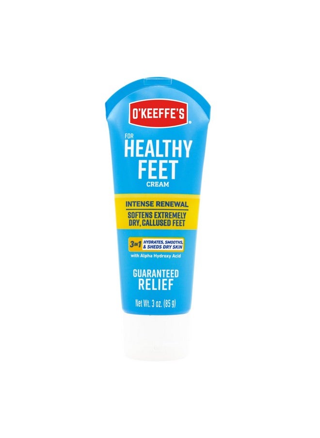 O'Keeffe's K0400008 Healthy Feet Exfoliating Foot Cream, 3 ounce Tube