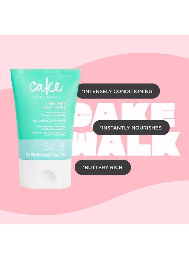 Cake Beauty Walk Triplemint Foot Crème, 3.5 Fluid Ounce