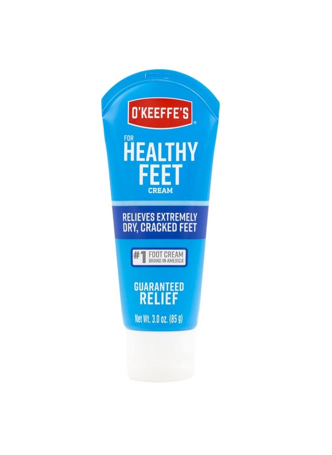 O'Keeffe's for Healthy Feet Foot Cream; Guaranteed Relief for Extremely Dry; Cracked Feet; Clinically Proven to Instantly Boost Moisture Levels; 3.0 Ounce Tube; (Pack of 1)