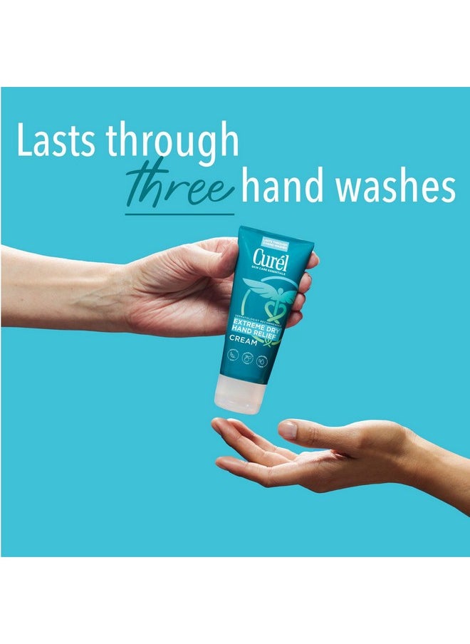 Curel Extreme Dry Hand Cream, Travel Size Lotion for Dryness Relief, Easily Absorbed Hand Cream for Long-Lasting Relief after Washing Hands, with Eucalyptus Extract, 3 Fl Oz (Pack of 3)