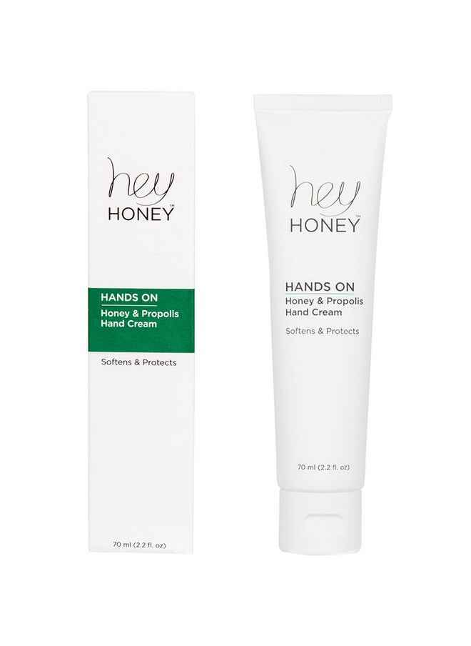 Hey Honey Skincare Hands On| Hydrating Extremely Dry Hand & Elbow Cream | Powered with Shea Butter, Honey & Propolis | Designed To Soften, Brighten & Protect Skin Cracking | 2.2 Oz