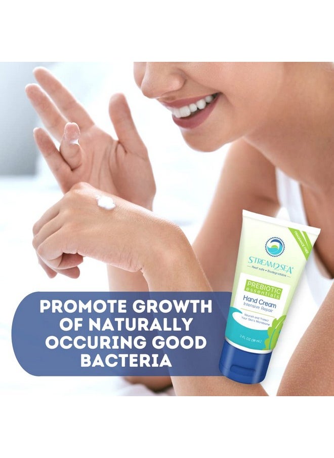 STREAM 2 SEA Unscented Intensive Repair Hand Cream Prebiotic Essentials, Antioxidant Rich Reef Safe Natural and Paraben Free Moisturizing Hand Cream, 3 Fl oz