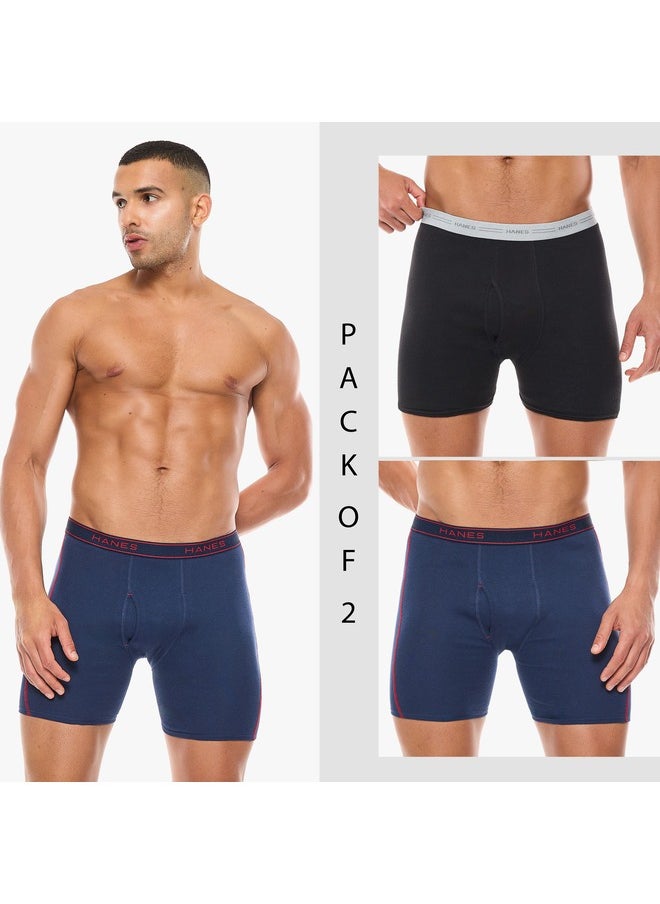 HANES Boxer Brief Mens Hanes 2396P2-2Pcs Multicolor