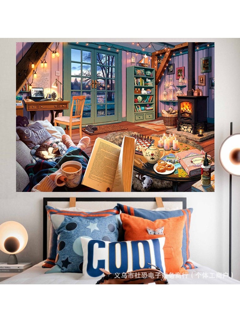 1000-Piece Cozy Home Scene Jigsaw Puzzle for Adults u0026 Teens – Challenging Mini Puzzle with Micro Pieces, Ideal for Relaxation and Home Decoration – Perfect for Beginners and DIY Enthusiasts, Edu