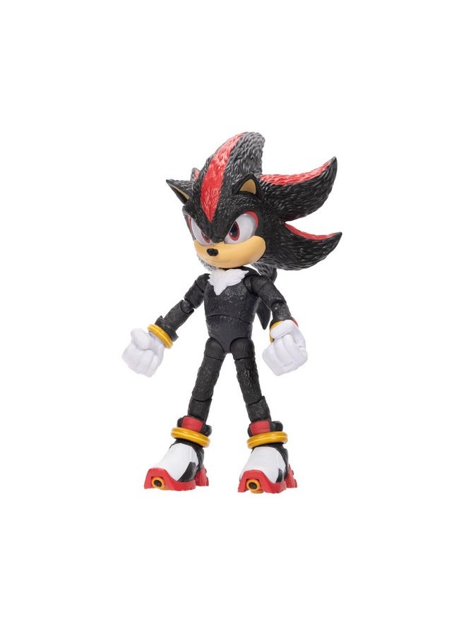 Sonic The Hedgehog Sonic 3 Movie Action Figures 5-Inch Shadow Collector Toy Figure, Highly Articulated for Boys Girls - Officially Licensed 3 Movie Product