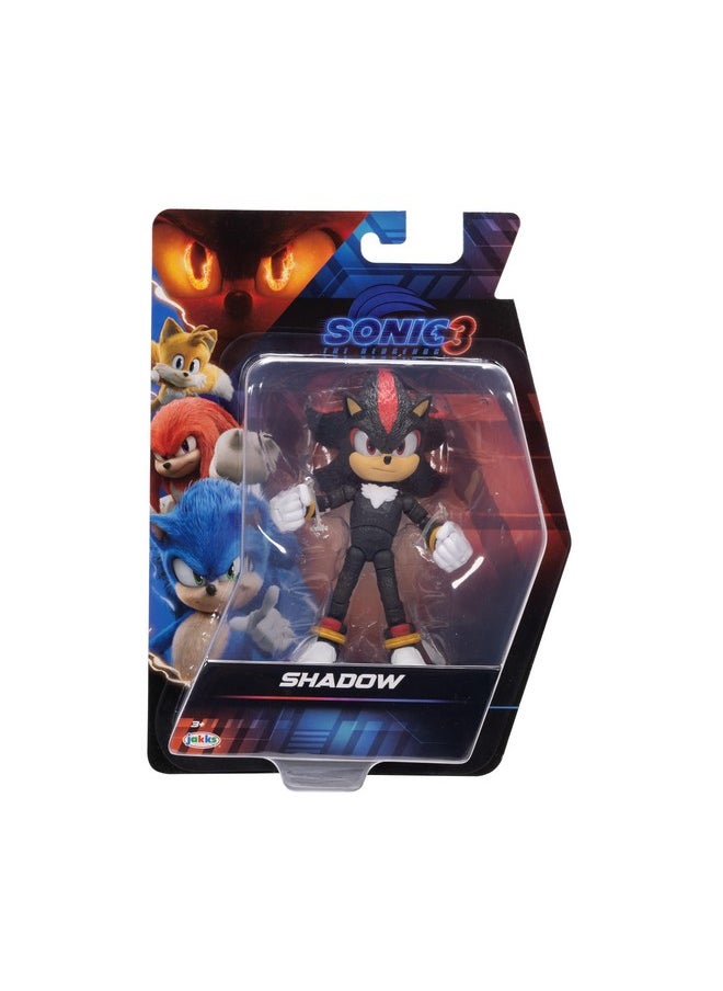 Sonic The Hedgehog Sonic 3 Movie Action Figures 5-Inch Shadow Collector Toy Figure, Highly Articulated for Boys Girls - Officially Licensed 3 Movie Product