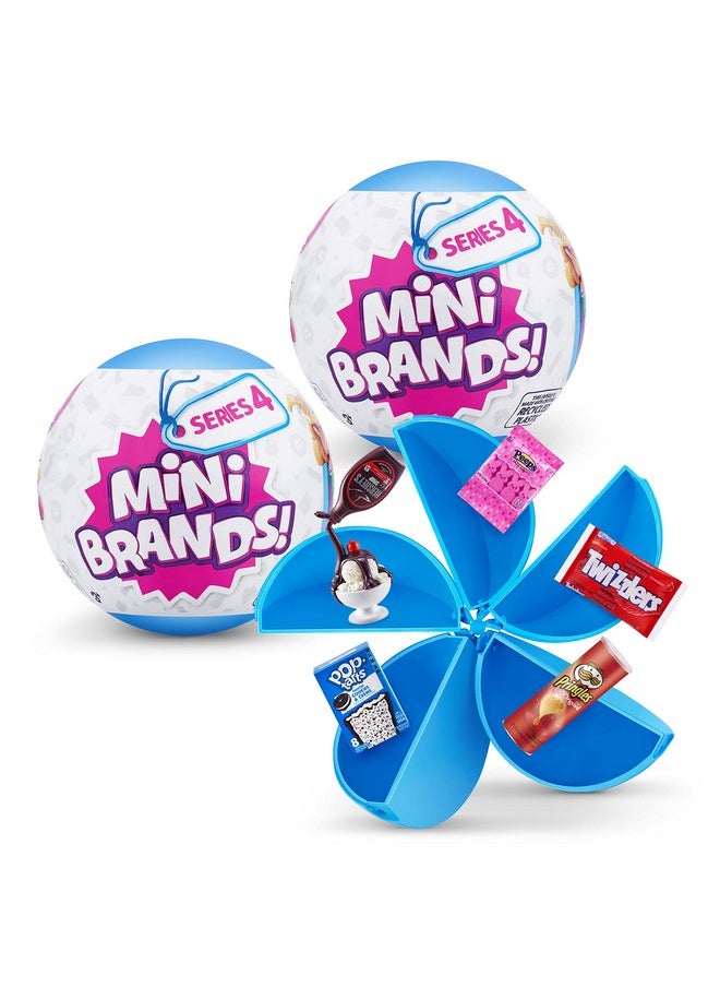 5 Surprise Mini Brands Series 4 by ZURU Amazon Exclusive Mystery Real Miniature Collectible Toy Capsule for Kids, Teens, and Adults (Pack of 2)