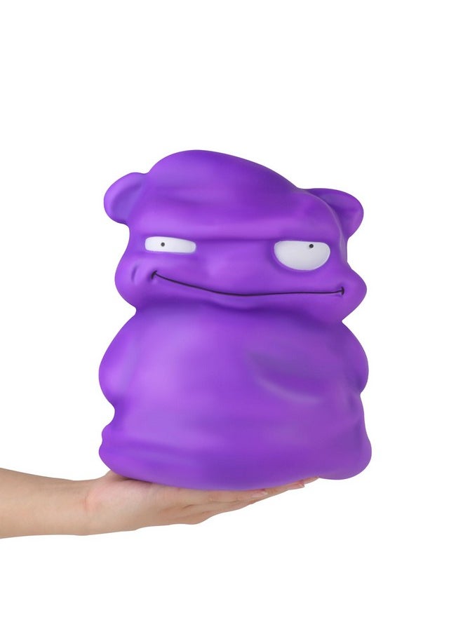 Anboor 9.8inches Jumbo Squishies Purple Monster Toy Kawaii Gaint Soft Animal Toy Slow Rising Scented Squishys Stress Relief Squeeze Toy Kids Toys for Halloween Birthday Party Deco