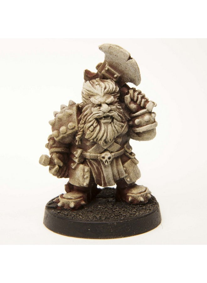 Stonehaven Dwarf Berserker Miniature Figure (for 28mm Scale Table Top War Games) - Made in USA