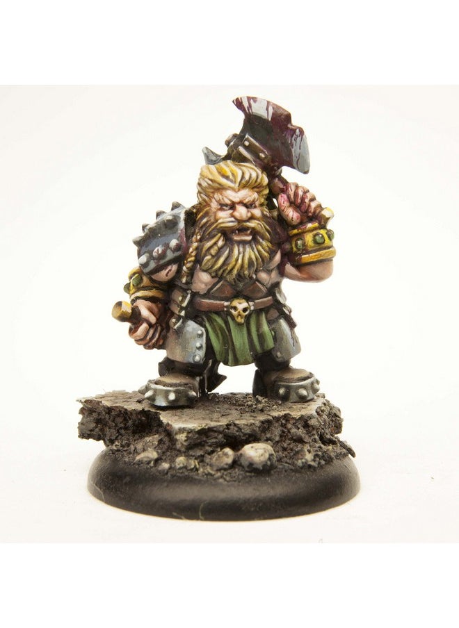 Stonehaven Dwarf Berserker Miniature Figure (for 28mm Scale Table Top War Games) - Made in USA