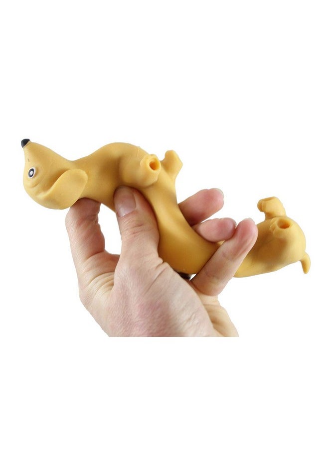 Curious Minds Busy Bags 2 Stretchy Weiner Dog Crushed Bead Sand Filled - Doggy Lover Sensory Fidget Toy Weighted (Random Colors)