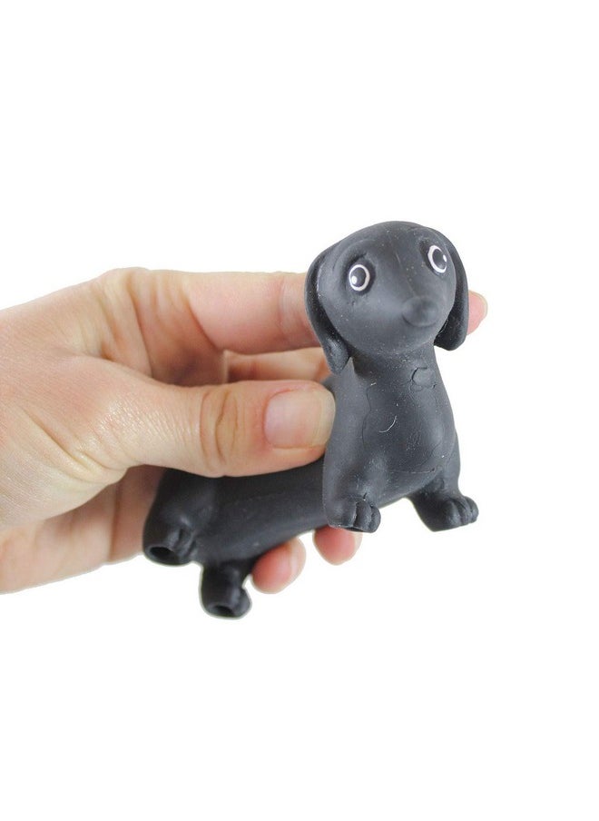 Curious Minds Busy Bags 2 Stretchy Weiner Dog Crushed Bead Sand Filled - Doggy Lover Sensory Fidget Toy Weighted (Random Colors)