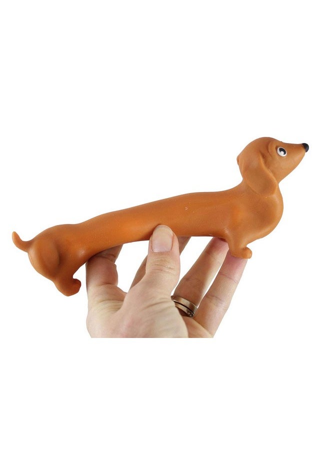 Curious Minds Busy Bags 2 Stretchy Weiner Dog Crushed Bead Sand Filled - Doggy Lover Sensory Fidget Toy Weighted (Random Colors)