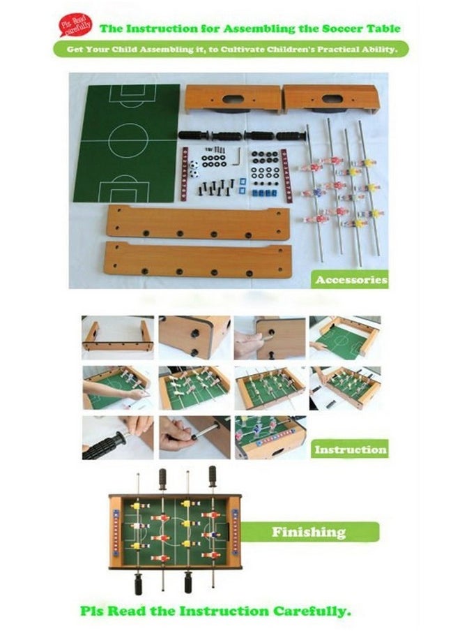 Plutofit® 20 Inches Wooden Mid-Sized Foosball, Mini Football, Table Soccer Game (Soccer Table Game)