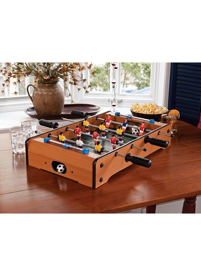 Plutofit® 20 Inches Wooden Mid-Sized Foosball, Mini Football, Table Soccer Game (Soccer Table Game)