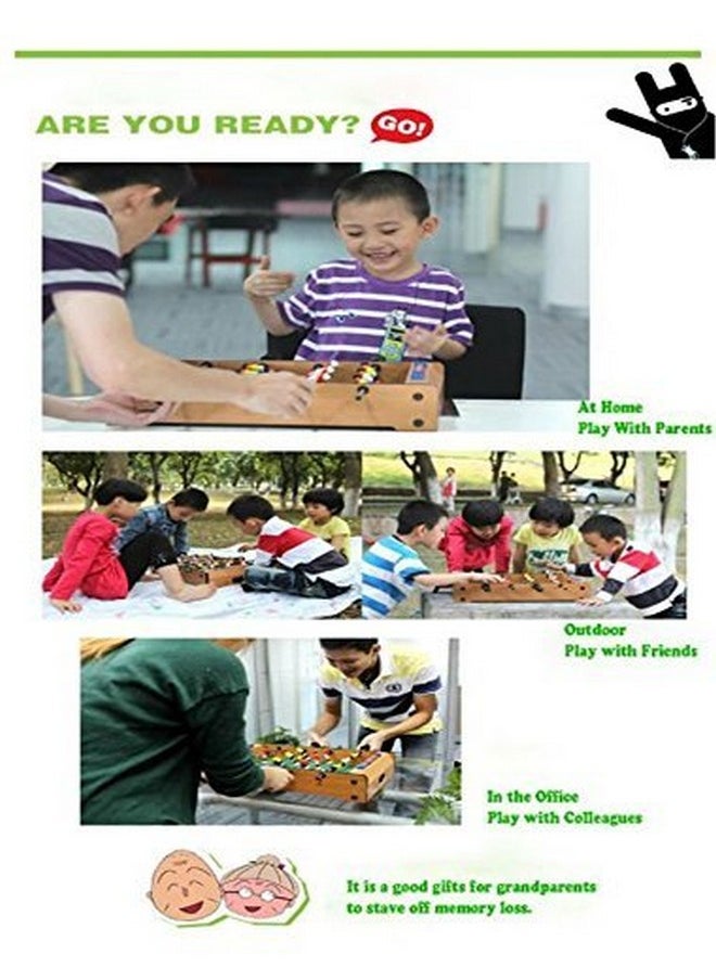 Plutofit® 20 Inches Wooden Mid-Sized Foosball, Mini Football, Table Soccer Game (Soccer Table Game)