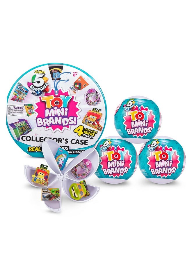 5 Surprise Toy Mini Brand Series 1 Collector's Kit - Amazon Exclusive Mystery Capsule Real Miniature Toys by Zuru (3 Capsules + 1 Collector's Case), Multicolor
