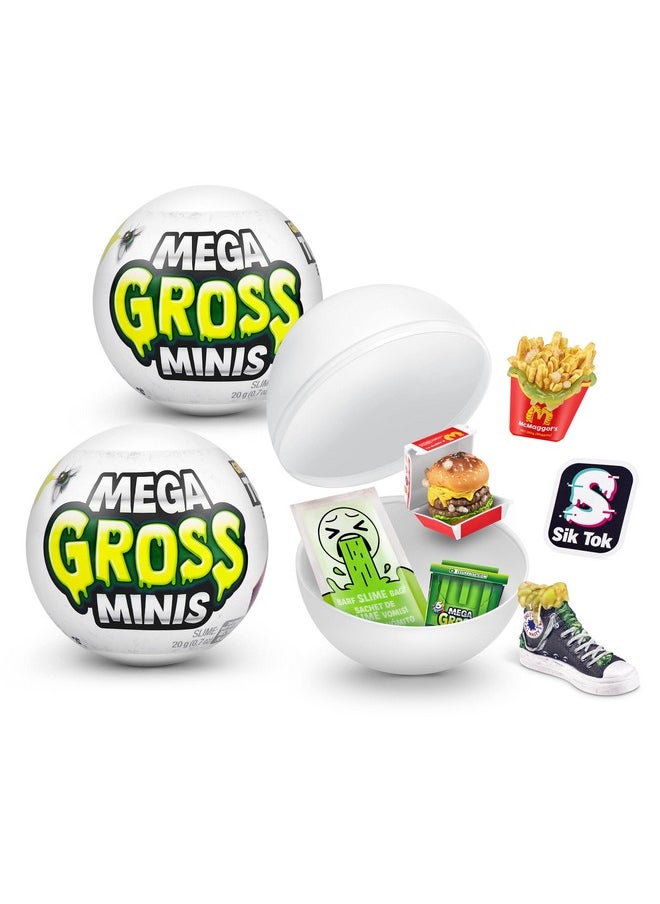 5 Surprise Mega Gross Minis by ZURU Boys Mystery Collectible Minis Brands Parody, Toys for Boys and Girls 3+, Halloween Toy