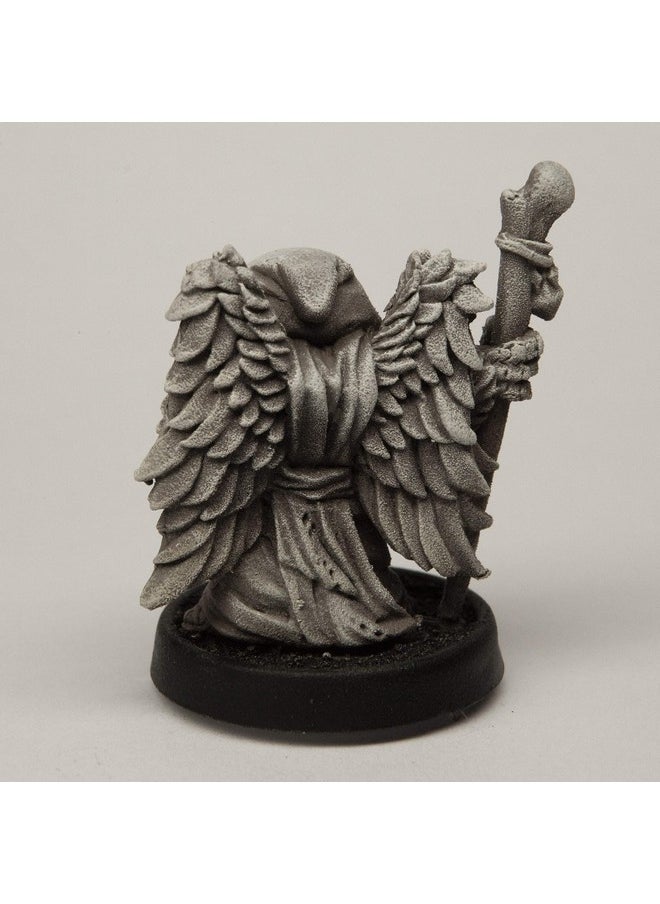 Stonehaven Male Owlfolk Wizard Miniature Figure (for 28mm Scale Table Top War Games) - Made in US