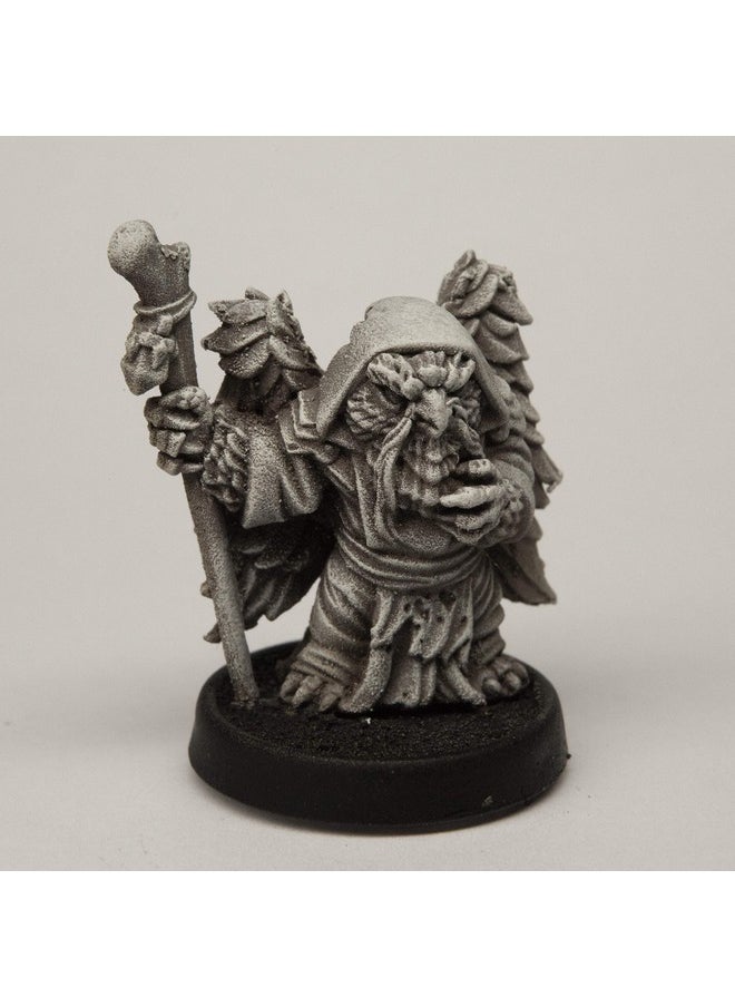 Stonehaven Male Owlfolk Wizard Miniature Figure (for 28mm Scale Table Top War Games) - Made in US