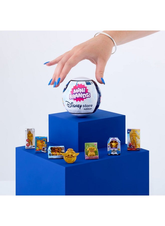 5 Surprise Disney Mini Brands Collectible Toys by ZURU - Great Stocking Stuffers - Disney Store Edition, 2 Capsules of 5 Mystery Toys for Kids, Teens, and Adults (Amazon Exclusive)