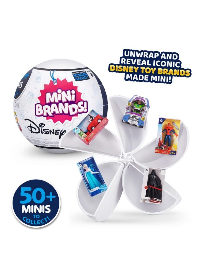 5 Surprise Disney Mini Brands Collectible Toys by ZURU - Great Stocking Stuffers - Disney Store Edition, 2 Capsules of 5 Mystery Toys for Kids, Teens, and Adults (Amazon Exclusive)