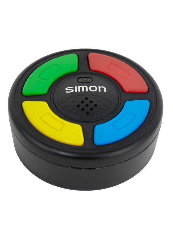 World's Smallest Simon - Exact Replica of The Original Electronic Memory Game - Only 2 inches in Diameter, Featuring Four Color Window Buttons and Authentic Tonal Sounds - Recommended for Ages 6+