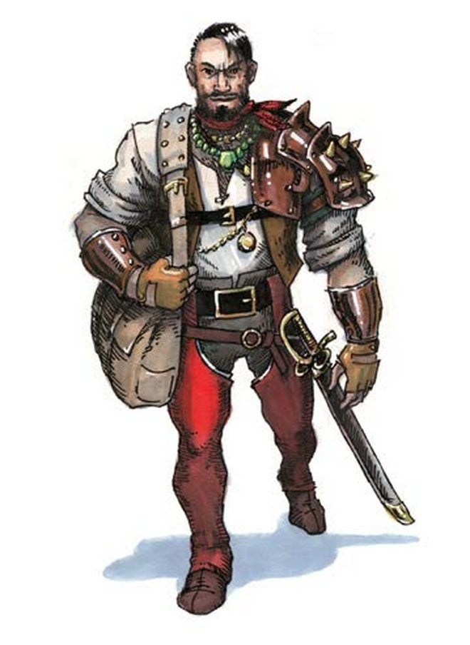 Stonehaven Miniatures Male Human Blademaster Miniature Figure, 100% Pewter Metal - 32mm Tall - (for 28mm Scale Table Top War Games) - Made in USA