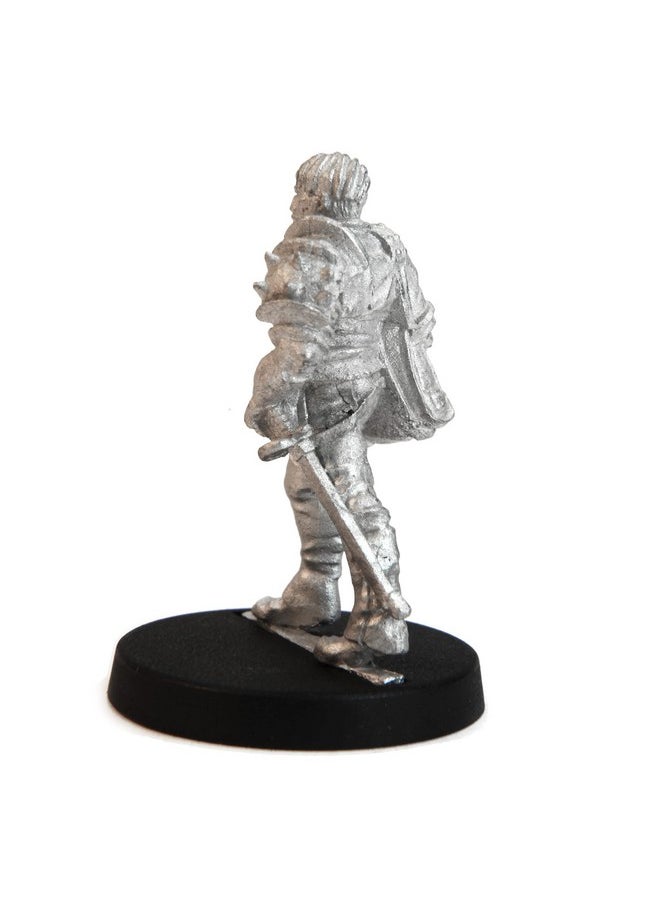 Stonehaven Miniatures Male Human Blademaster Miniature Figure, 100% Pewter Metal - 32mm Tall - (for 28mm Scale Table Top War Games) - Made in USA