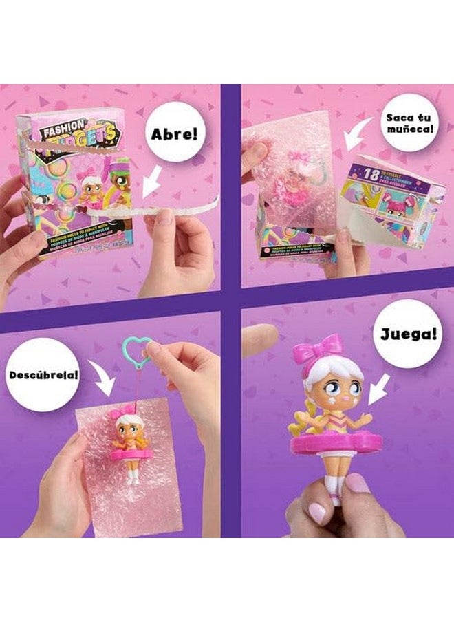 Fashion Fidgets Sensory Toy Dolls - Push Pop Fidget Toy Includes 1 Mystery Doll - Anxiety and Stress Relief for Kids