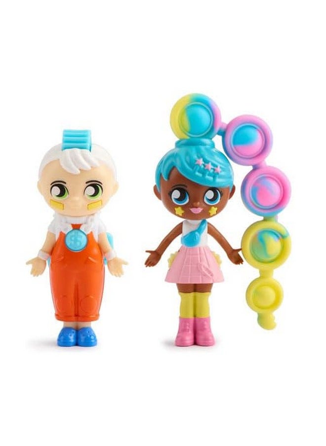 Fashion Fidgets Sensory Toy Dolls - Push Pop Fidget Toy Includes 1 Mystery Doll - Anxiety and Stress Relief for Kids