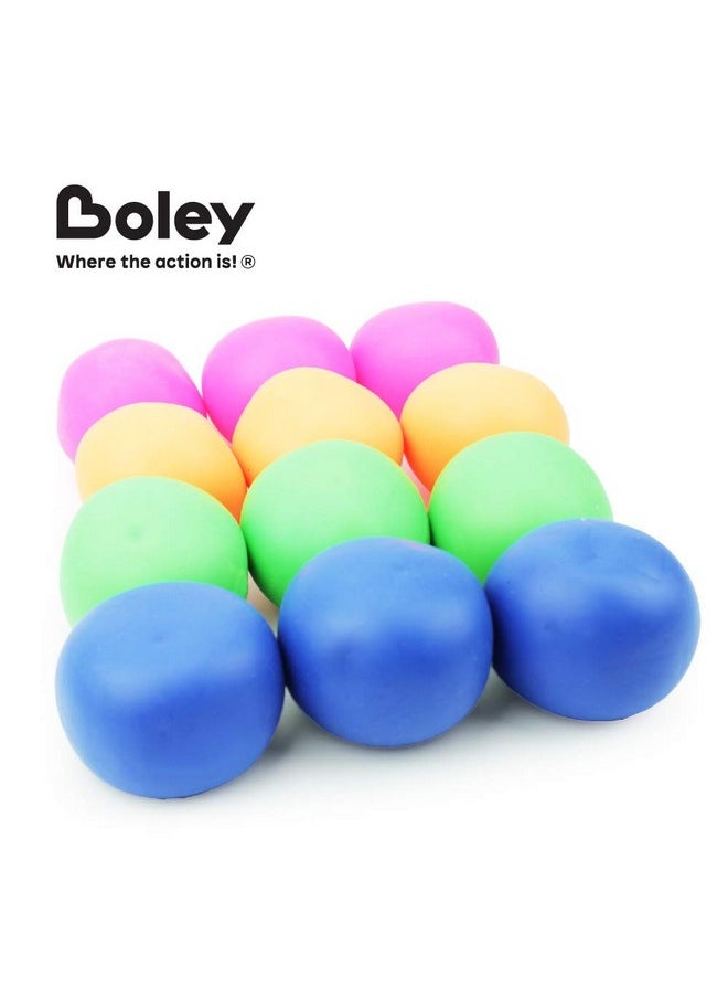 Boley 12 Pack Fidget Toys - Latex-Free Assorted Squishy Stress Ball Set - Stress Relief Sensory Toy for Relieving Tension and Fidget Play - ADHD/Anxiety Aid for Kids, Teens, and Adults