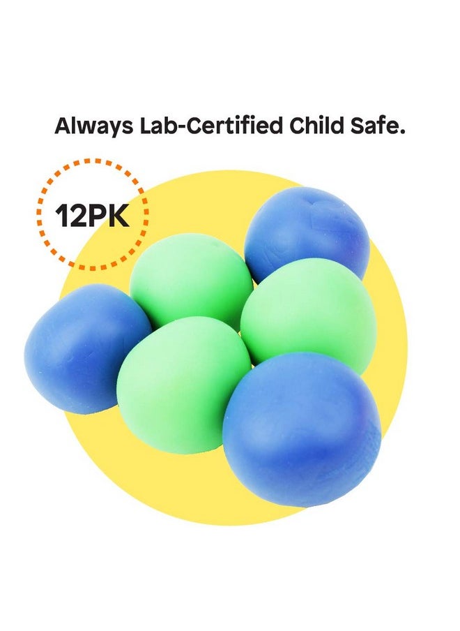 Boley 12 Pack Fidget Toys - Latex-Free Assorted Squishy Stress Ball Set - Stress Relief Sensory Toy for Relieving Tension and Fidget Play - ADHD/Anxiety Aid for Kids, Teens, and Adults