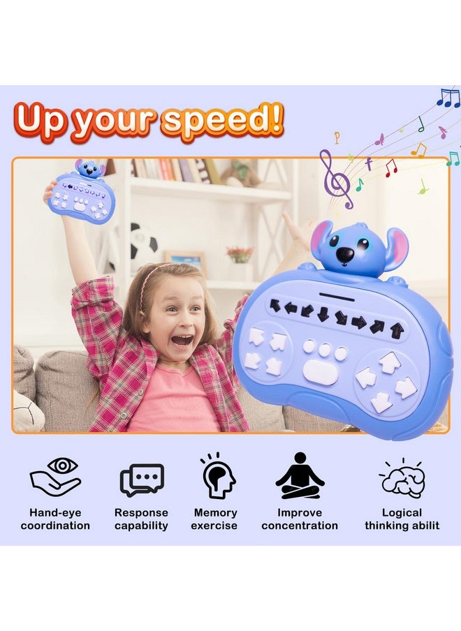 Quick Push Game Rhythm Master Directional Button Toys for 3-12 Kids, Handheld Fast Push Game Puzzle Game Concentration Toys (Blue)