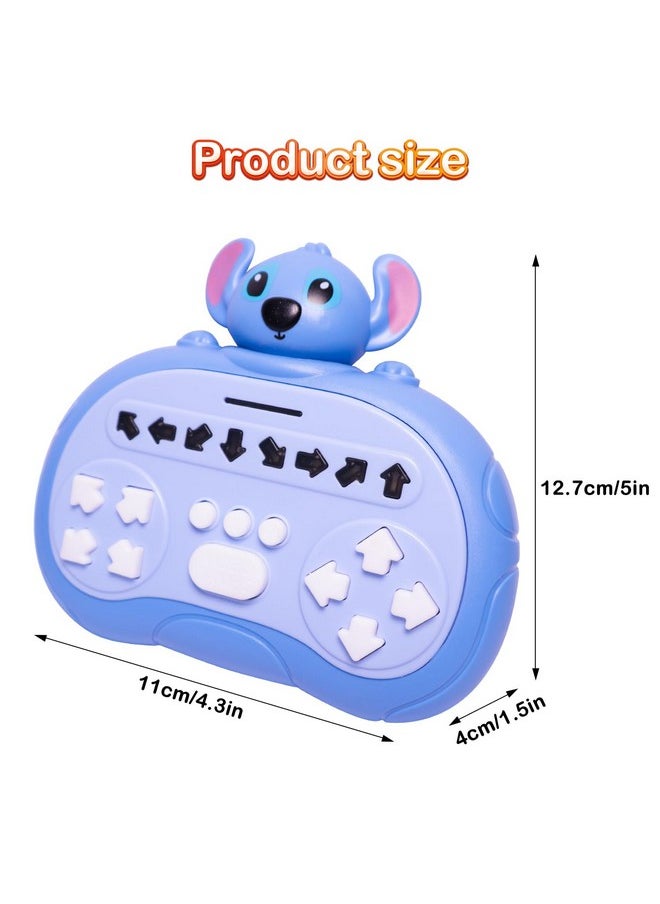 Quick Push Game Rhythm Master Directional Button Toys for 3-12 Kids, Handheld Fast Push Game Puzzle Game Concentration Toys (Blue)