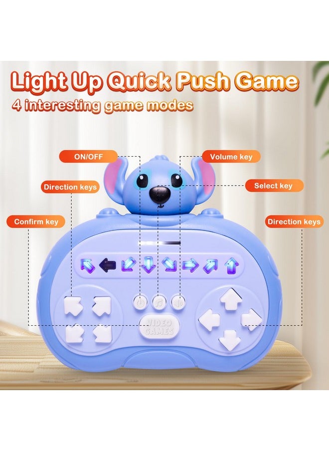 Quick Push Game Rhythm Master Directional Button Toys for 3-12 Kids, Handheld Fast Push Game Puzzle Game Concentration Toys (Blue)